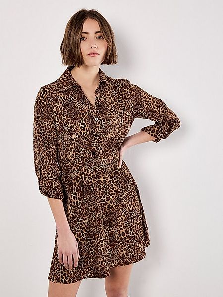 Apricot Hemdblusenkleid Ombrekleid mit Animalprint (2-tlg) mit Taillengürte günstig online kaufen