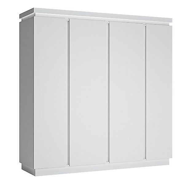 Lomadox Kleiderschrank LYNDHURST-129 4-türig in weiß Hochglanz, B/H/T ca. 2 günstig online kaufen