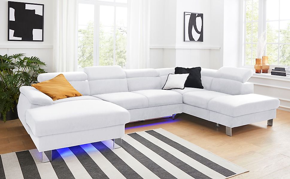 COTTA Wohnlandschaft "Komaris U-Form, B: 320 cm" mit Kopfteilverstellung, o günstig online kaufen