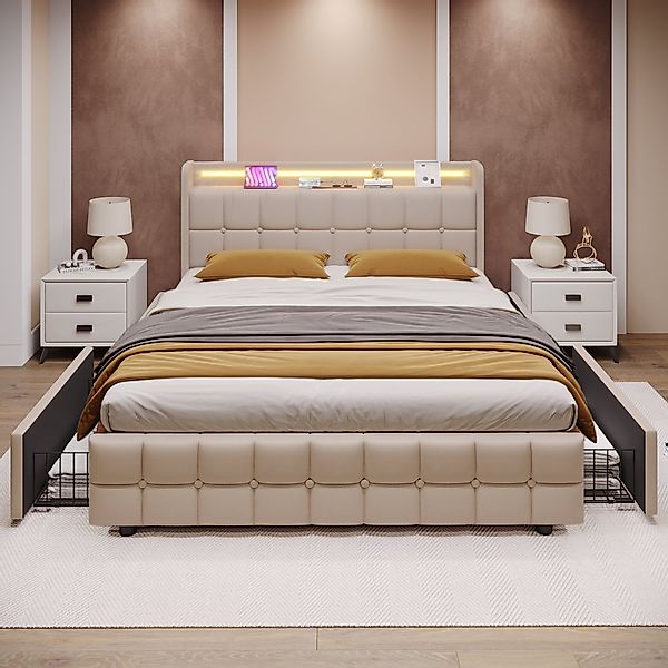 HAUSS SPOLE Polsterbett Polsterbett Doppelbett Funktionsbett günstig online kaufen
