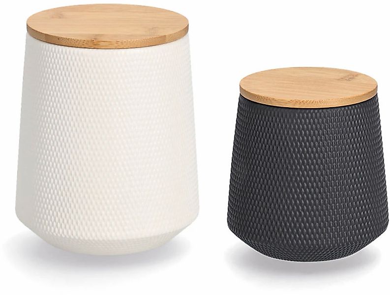 Zeller Present Vorratsdose Set, 580ml, Ø 11 x 11,4 cm;1080ml, Ø 13 x 15,4 c günstig online kaufen