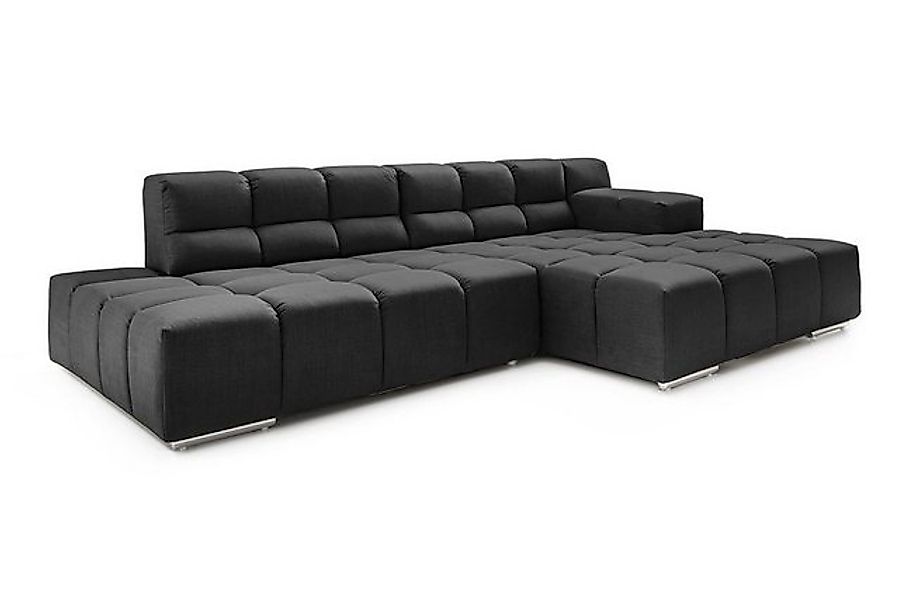 daslagerhaus living Ecksofa Ecksofa Cube Stoff anthrazit günstig online kaufen