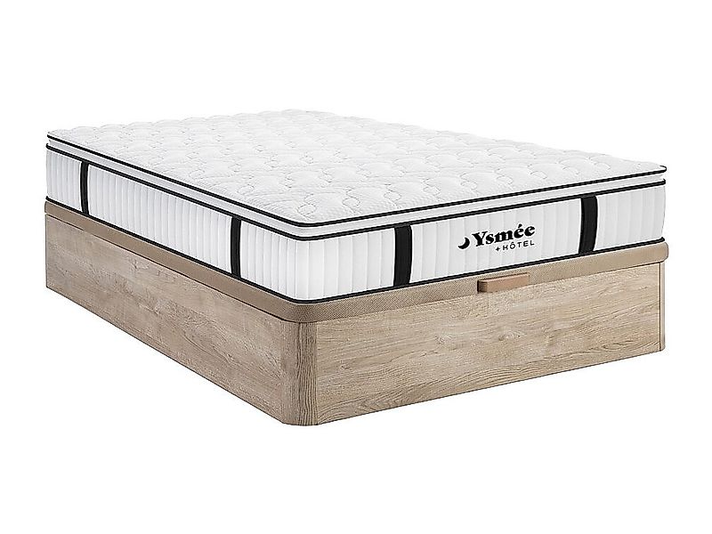 Set aus Bettgestell mit Bettkasten + Taschenfederkernmatratze feuerfest & T günstig online kaufen