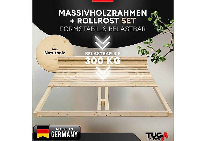 Rollrost Lattenrost inkl. Auflagerrahmen 80x200 cm Rolllattenrost Palettenb günstig online kaufen