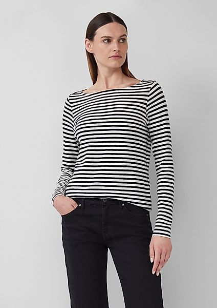 s.Oliver Langarmshirt Lässiges Langarmshirt mit U-Boot-Ausschnitt günstig online kaufen