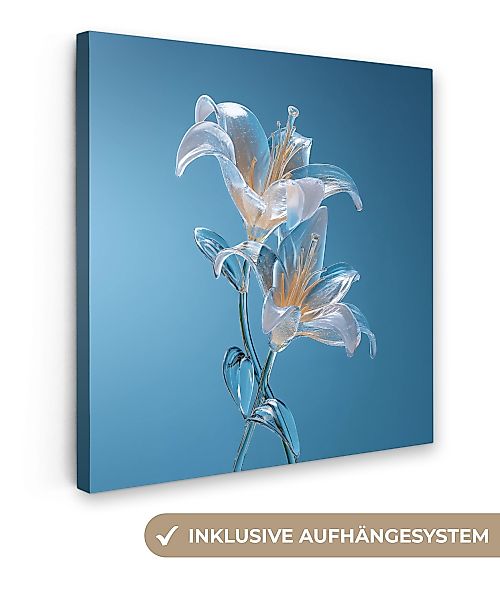 OneMillionCanvasses® Leinwandbild Lilien - Blau - günstig online kaufen