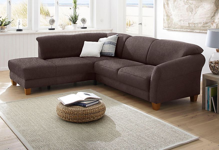 Home affaire Ecksofa "Gotland L-Form", wahlweise mit Sitztiefenverstellung günstig online kaufen