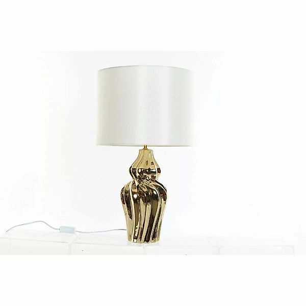 Tischlampe Dkd Home Decor Creme Leinen Aus Keramik Golden (30 X 30 X 56 Cm) günstig online kaufen