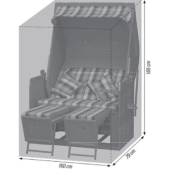 Acamp Schutzhülle für Strandkörbe bis 160 cm x 79 cm günstig online kaufen