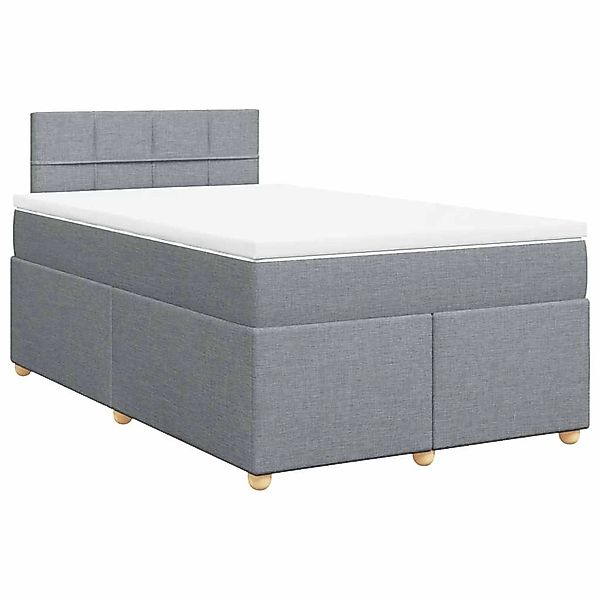 vidaXL Boxspringbett mit Matratze Hellgrau 120x190 cm Stoff 3286619 günstig online kaufen