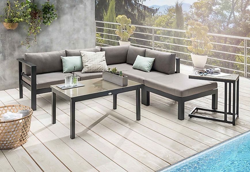 Destiny Gartenlounge-Set "ARENAL", (15 tlg., 2x Schenkel, 1x Tisch, 1x Beis günstig online kaufen