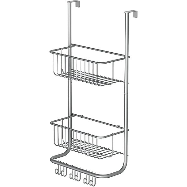Eisl Duschregal Silber, o. Bohren, Duschablage, Duschkorb zum Hängen, 2 Eta günstig online kaufen
