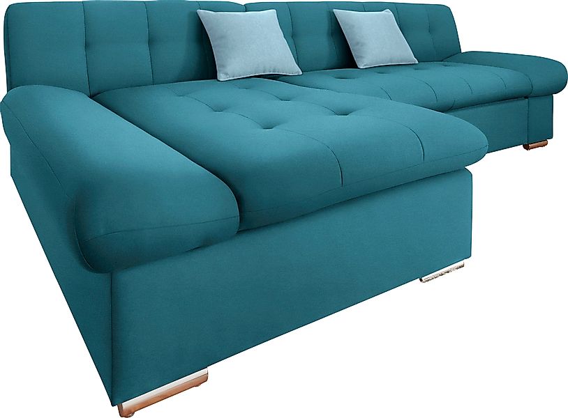 TRENDMANUFAKTUR Ecksofa »Reggae II, moderne Optik, Armteilverstellung, B/T günstig online kaufen