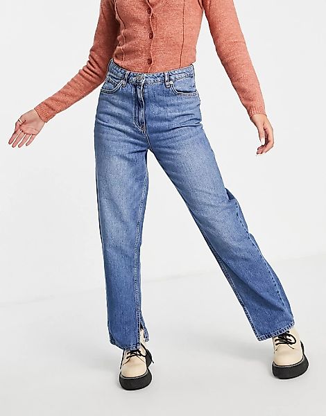 Whistles – Jeans in Indigoblau mit geradem Bein, hohem Bund und seitlichem günstig online kaufen