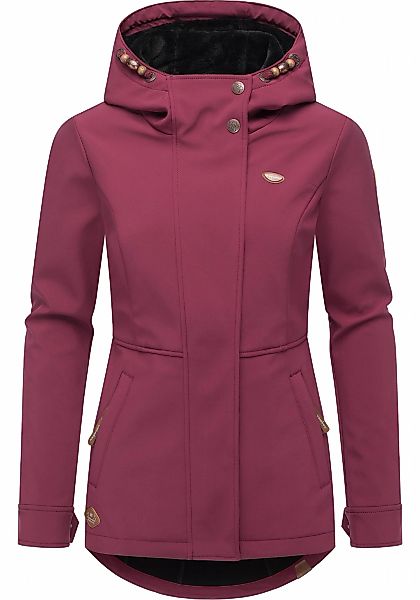 Ragwear Softshelljacke "Yba" mit Kapuze sportliche Damen Outdoorjacke mit K günstig online kaufen
