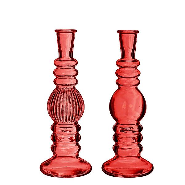 NaDeco Dekovase Glasvase "Florence" in Rot, günstig online kaufen