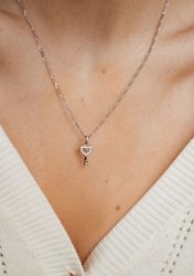 Hey Happiness Silberkette Herz Schlüssel Kristall günstig online kaufen