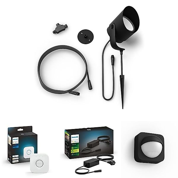Philips Hue White & Color Ambiance Lily XL - Spot 1 flammig, schwarz, Niede günstig online kaufen
