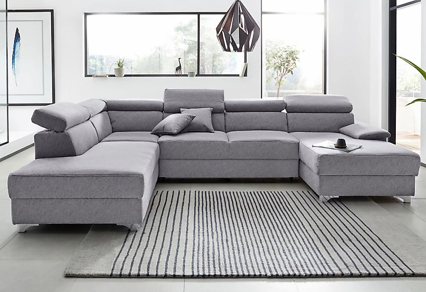 DOMO collection Wohnlandschaft "Mira, inklusive Kopfteilverstellung für meh günstig online kaufen