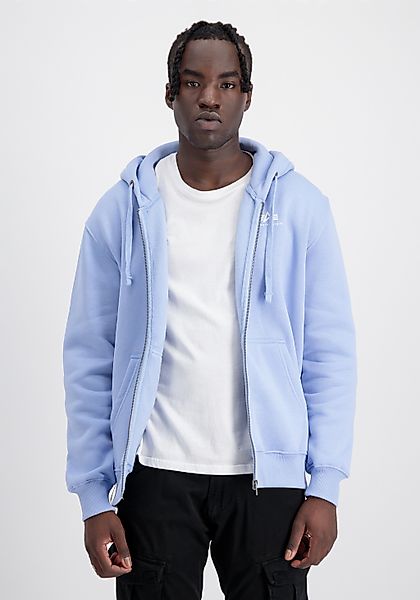 Alpha Industries  Sweatshirt Basic Zip Hoodie Small Logo - jet stream white günstig online kaufen