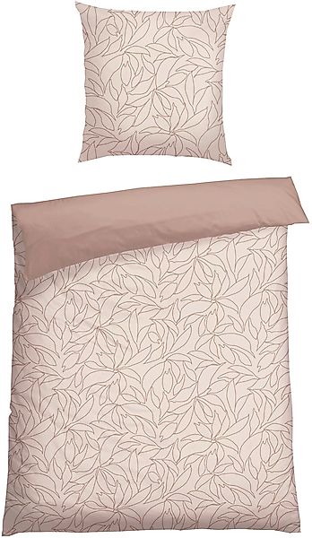 Schiesser Wendebettwäsche »Leaves aus weicher Baumwolle mit schlichtem Bota günstig online kaufen