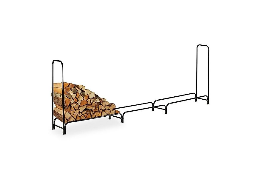 relaxdays Kaminholzregal Großes Kaminholzregal aus Metall, BxTxH:370x38.5x1 günstig online kaufen