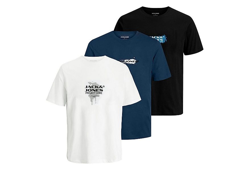 Jack & Jones T-Shirt 3er Pack JCOCONDOR Tee SS Crew Neck mit Print auf der günstig online kaufen