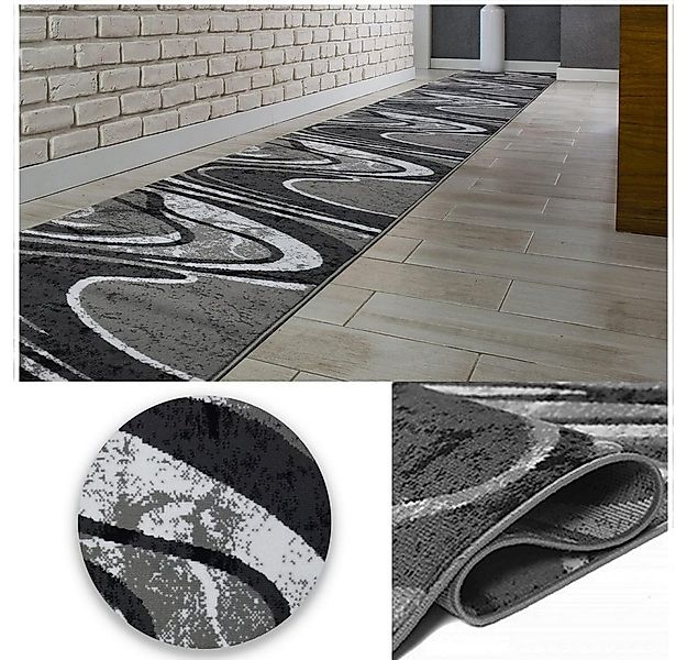 MDEKOR Läufer Teppich Läufer Meterware Höhe 6 mm, 70x70 cm Grau 2640 günstig online kaufen