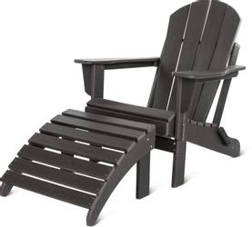 Aspero Gartenstuhl Gartenstuhl Adirondack mit Fußstütze, günstig online kaufen