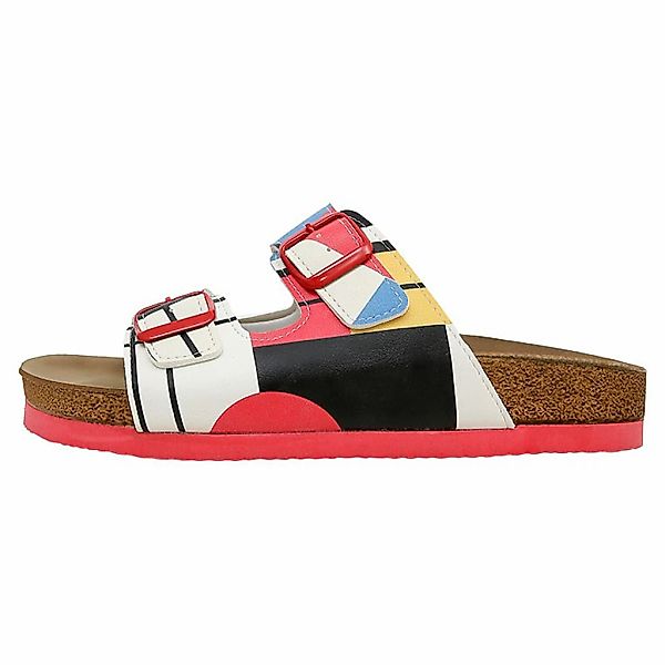 DOGO Pantolette "Stella Pantolette Bauhaus Birdie Damen Sandalen", Handgefe günstig online kaufen