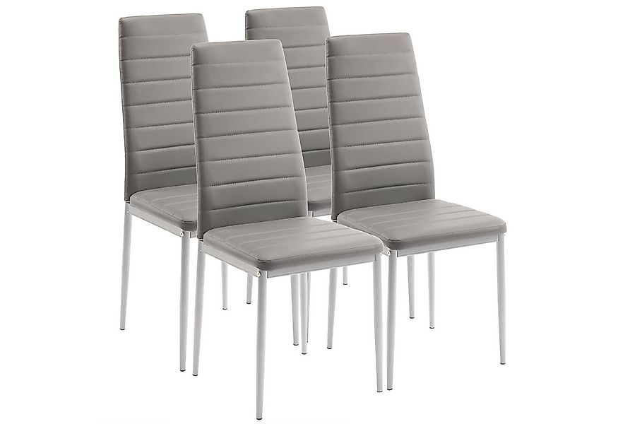 VINGLI Esszimmerstuhl Küchenstühle mit Rückenlehne, Polsterstuhl mit Metall günstig online kaufen