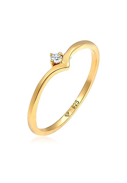 Elli DIAMONDS Verlobungsring Solitär Diamant (0.03 günstig online kaufen