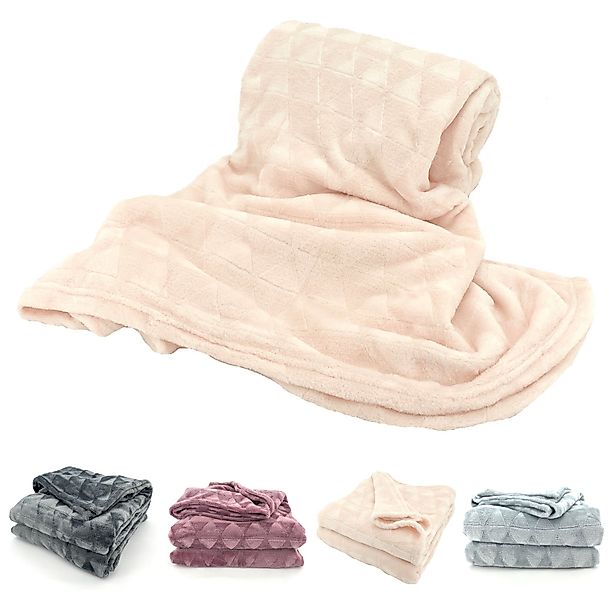 Wohndecke Soft Flanell Kuscheldecke Triangel Raute günstig online kaufen