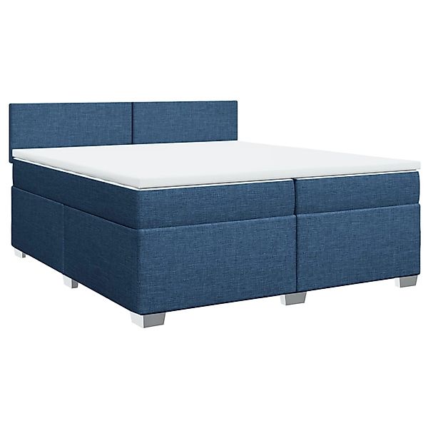 vidaXL Boxspringbett mit Matratze Blau 200x200 cm Stoff2105942 günstig online kaufen