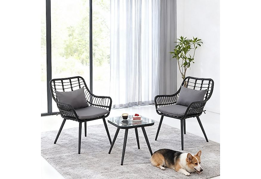 JOIVI Balkonset Bistro-Set, Gartenmöbel-Set, Balkonmöbel-Set für 2 Personen günstig online kaufen