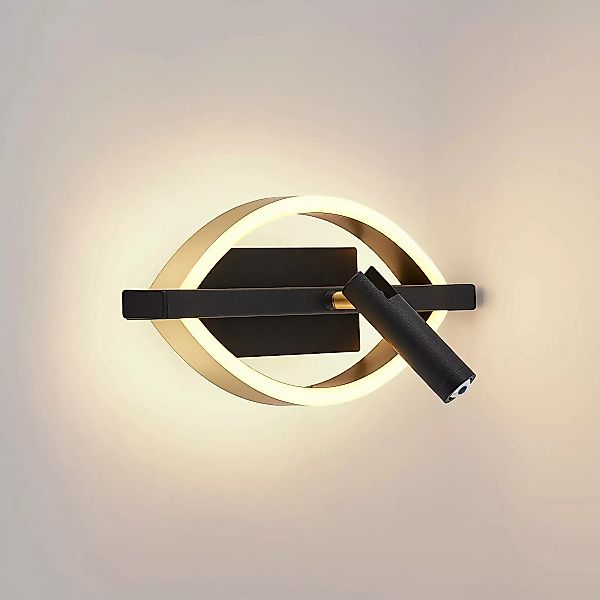 Lucande Matwei LED-Wandlampe, oval, messing günstig online kaufen