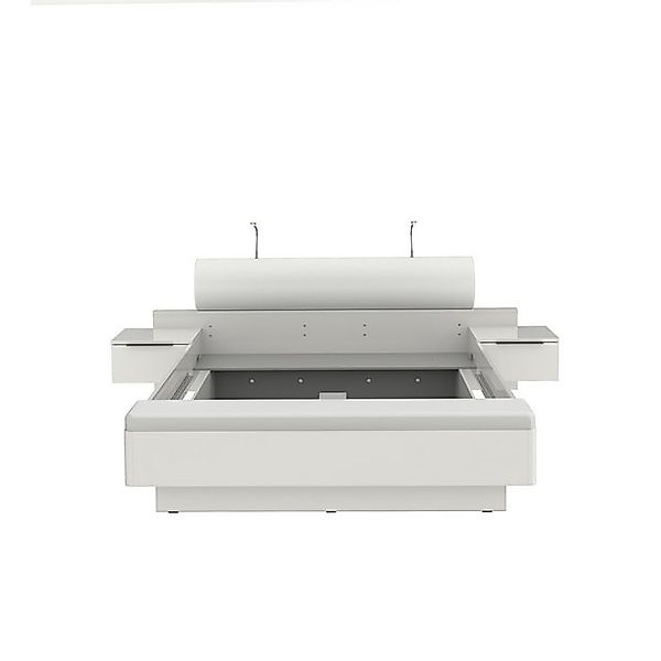 FORTE Bettanlage in Weiß/ Weiß Glanz - 285,3x87,3x242,2cm (BxHxT) günstig online kaufen