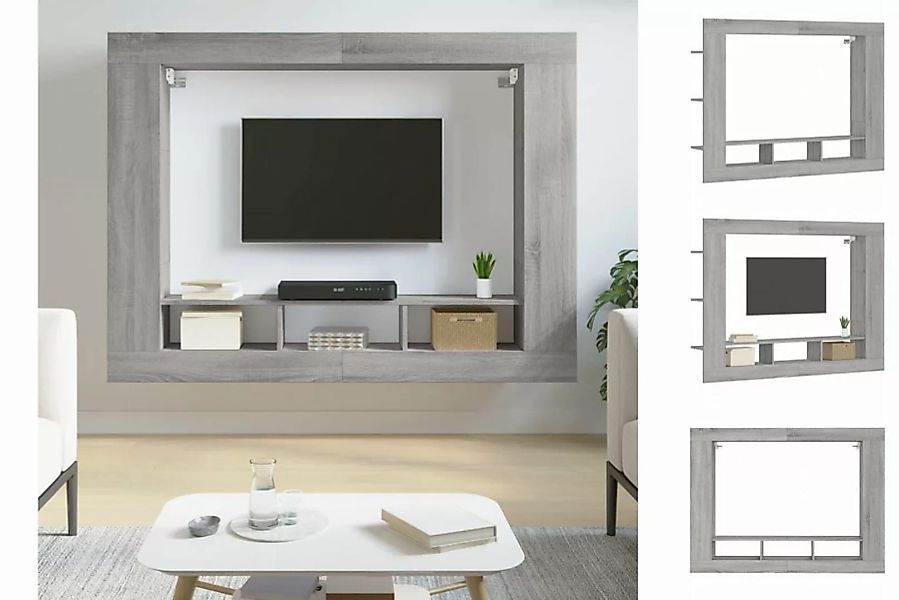 vidaXL TV-Schrank TV-Schrank Grau Sonoma 152x22x113 cm Holzwerkstoff günstig online kaufen