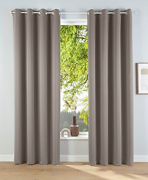 my home Verdunkelungsvorhang Solana (2 St), Ösen, verdunkelnd, 2-er Set, Br günstig online kaufen