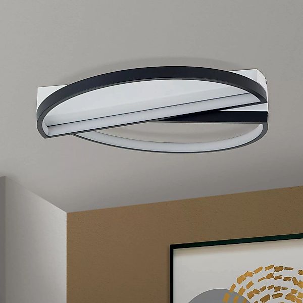 LED-Deckenlampe Olga, schwarz/weiß günstig online kaufen