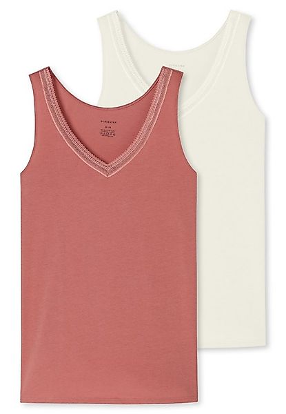 Schiesser Tanktop Unterwäsche Tank-Top Trägertops Cotton Lace beige/sienaro günstig online kaufen