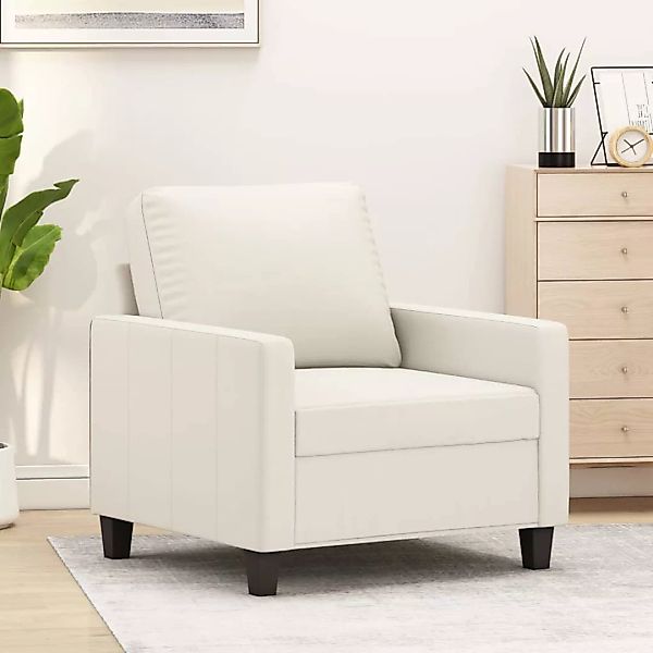 Vidaxl 1-sitzer-sofa Creme 60 Cm Kunstleder günstig online kaufen