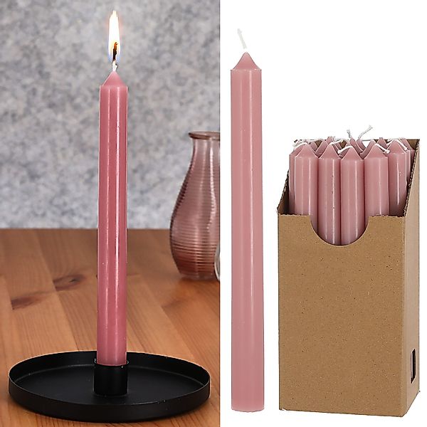 CEPEWA Tafelkerze Stabkerze 20er Set rosa günstig online kaufen