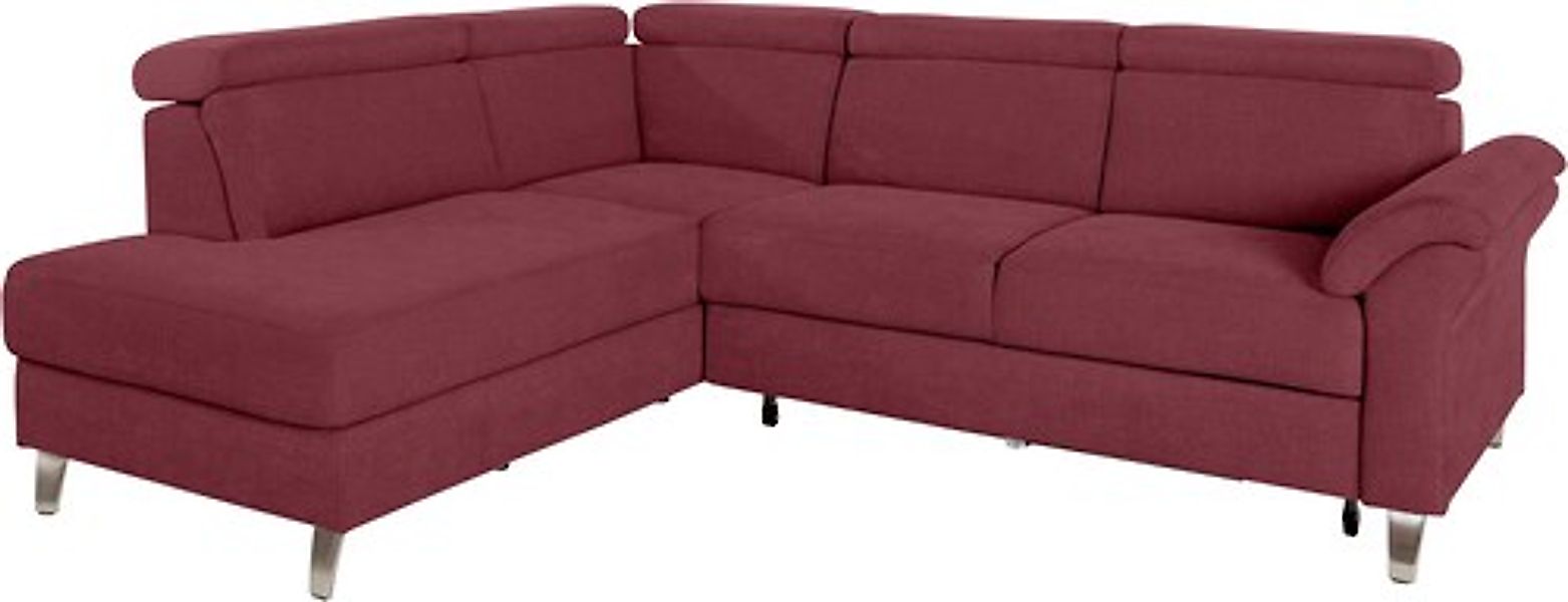 sit&more Ecksofa »Arngast L-Form« inklusive Kopfteilverstellung und Federke günstig online kaufen