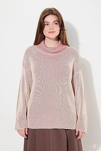 Ulla Popken Rollkragenpullover Pullover Rippstrick Rollkragen Langarm günstig online kaufen