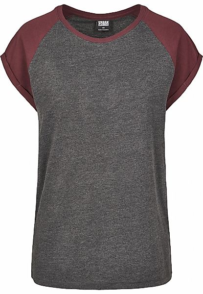 URBAN CLASSICS Kurzarmshirt "Urban Classics Damen Ladies Contrast Raglan Te günstig online kaufen