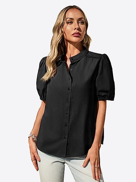 Imily Bela Blusentop Damen Bluse mit Puffärmeln und Falten (Packung, 1-tlg. günstig online kaufen