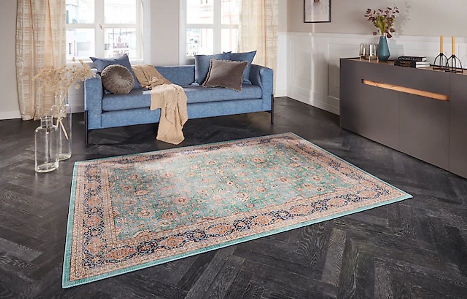 ELLE DECORATION Teppich »Keshan Maschad« rechteckig 5 mm Höhe Orientalisch, günstig online kaufen