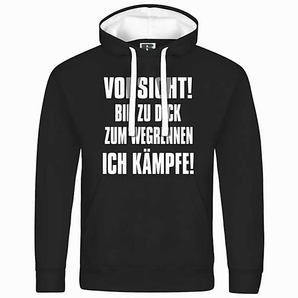 deinshirt Kapuzenpullover Herren Kapuzenpullover Vorsicht bin zu dick zum w günstig online kaufen