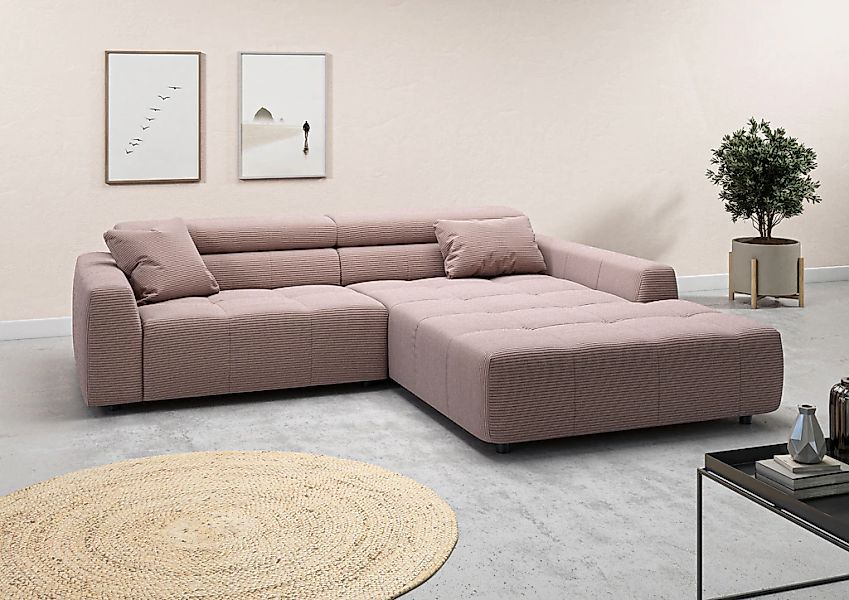 3C Candy Ecksofa "Denver auch mit Cord- und Easy care-Bezug, Kopfteilverste günstig online kaufen